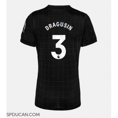 Zenski Nogometni Dres Tottenham Hotspur Radu Dragusin #3 Gostujuci 2025-26 Kratak Rukav Zenski Nogometni Dres Tottenham Hotspur Radu Dragusin #3 Gostujuci 2025-26 Kratak Rukav